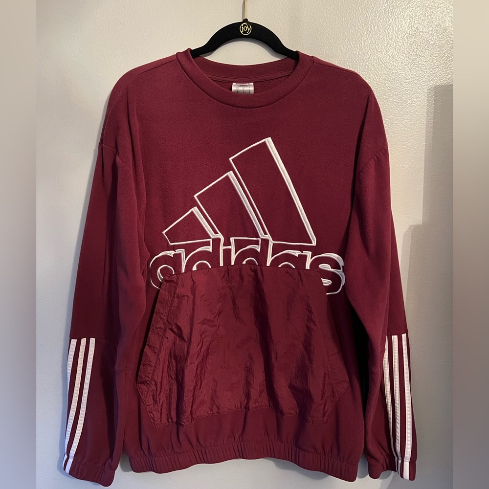 Adidas, Sweatshirt, Size L, Maroon
